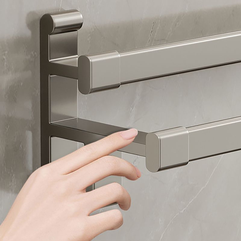 Sandsberg | Graues Badezimmer Zubehör Set Zeitgenössischer Stil Aluminium Handtuchstange