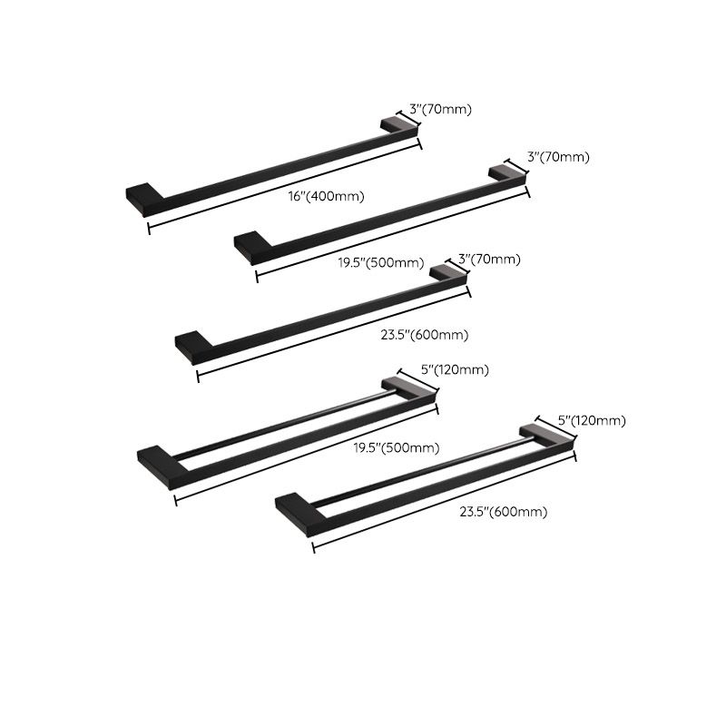 Sandsberg | Traditionelles Badezimmerzubehör Hardware-Set in schwarzem Metall