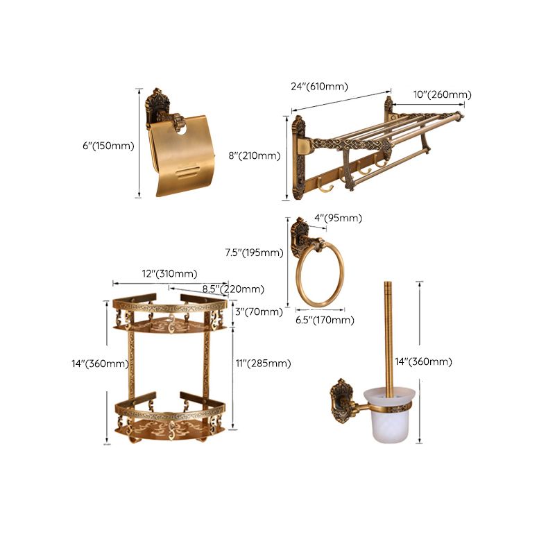 Sandsberg | Messing Zubehör Hardware Set Traditionelle Badezimmer Zubehör Hardware Set