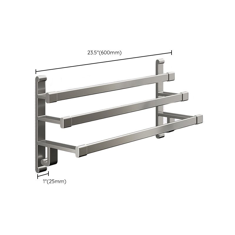 Sandsberg | Graues Badezimmer Zubehör Set Zeitgenössischer Stil Aluminium Handtuchstange