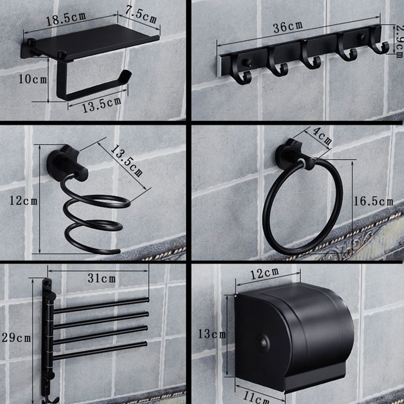 Sandsberg | Modernes Badezimmerzubehör Hardware-Set Schwarzes Zubehör Hardware-Set