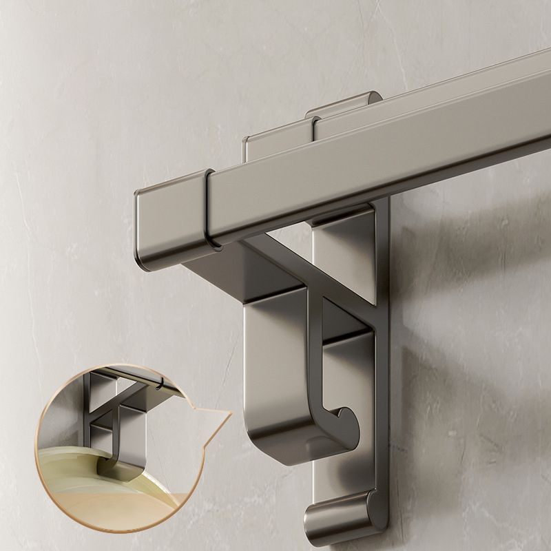 Sandsberg | Graues Badezimmer Zubehör Set Zeitgenössischer Stil Aluminium Handtuchstange