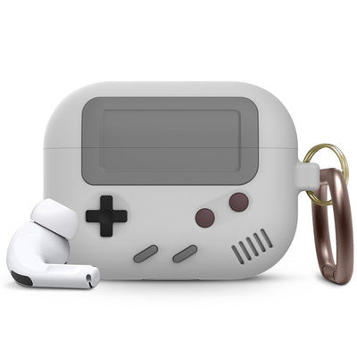 Kompatibel mit Apple, Silikon-Schutzhülle für Airpods-Hülle, kompatibel mit Airpods Pro-Hülle, Hülle im klassischen Game-Player-Design mit Schlüsselanhänger
