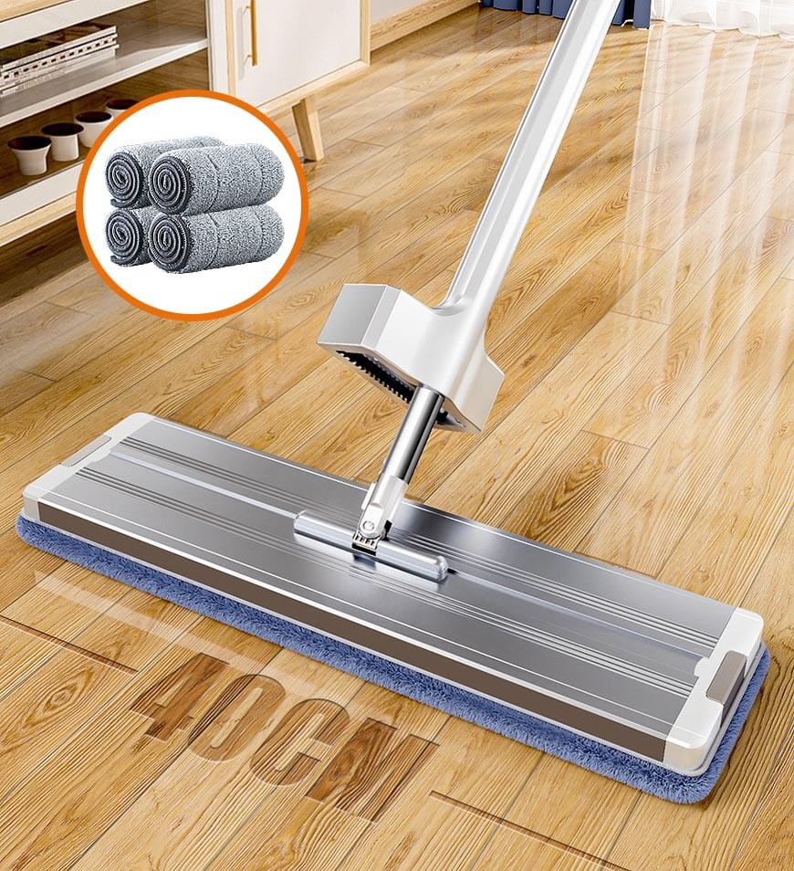 16" Mikrofaser-Mopp-Bodenreinigungssystem mit 4 Mopp-Pads