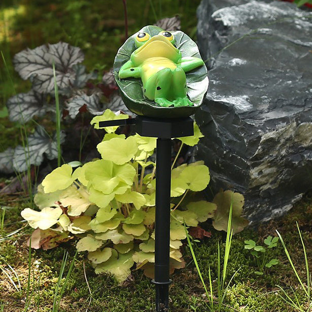 Moderne Art Deco wasserdicht Solar PP Kunststoffharz Frosch LED Landschaftsbeleuchtung Außenlicht für den Garten