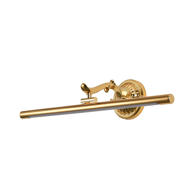 Lineare Metall-Wandleuchte Moderne Stil 16"/21,5" Breite LED Messing/Gold-Finish Wandleuchte über Spiegel