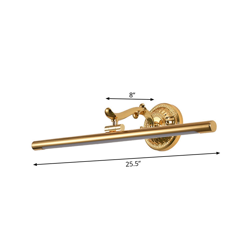 Lineare Metall-Wandleuchte Moderne Stil 16"/21,5" Breite LED Messing/Gold-Finish Wandleuchte über Spiegel