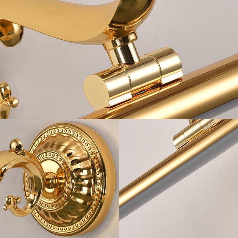 Lineare Metall-Wandleuchte Moderne Stil 16"/21,5" Breite LED Messing/Gold-Finish Wandleuchte über Spiegel