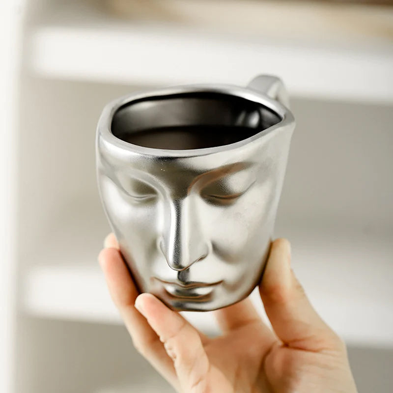 Metall berühren Gesicht kreative Keramik Kuss Kaffeetasse