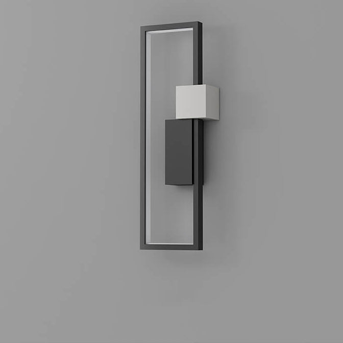 Minimalistische kreative quadratische Rahmen Eisen Silikon LED Wandleuchte