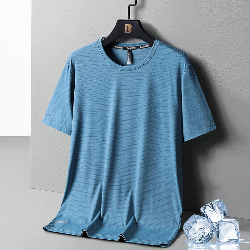 Herren schnelltrocknendes Eis Seiden T-Shirt