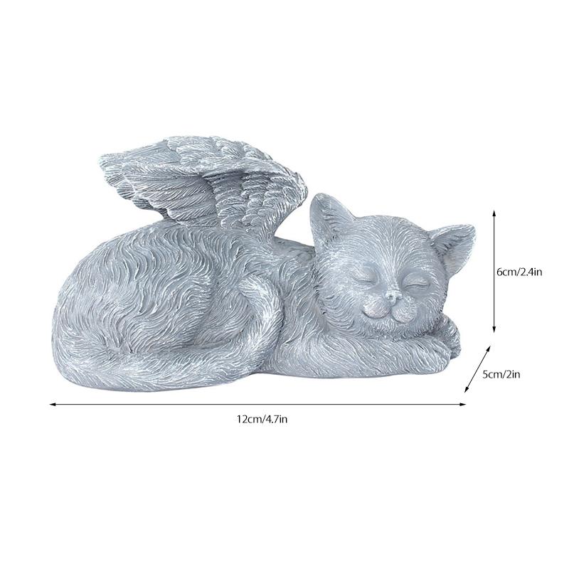 Engel Hund und Katze Statue