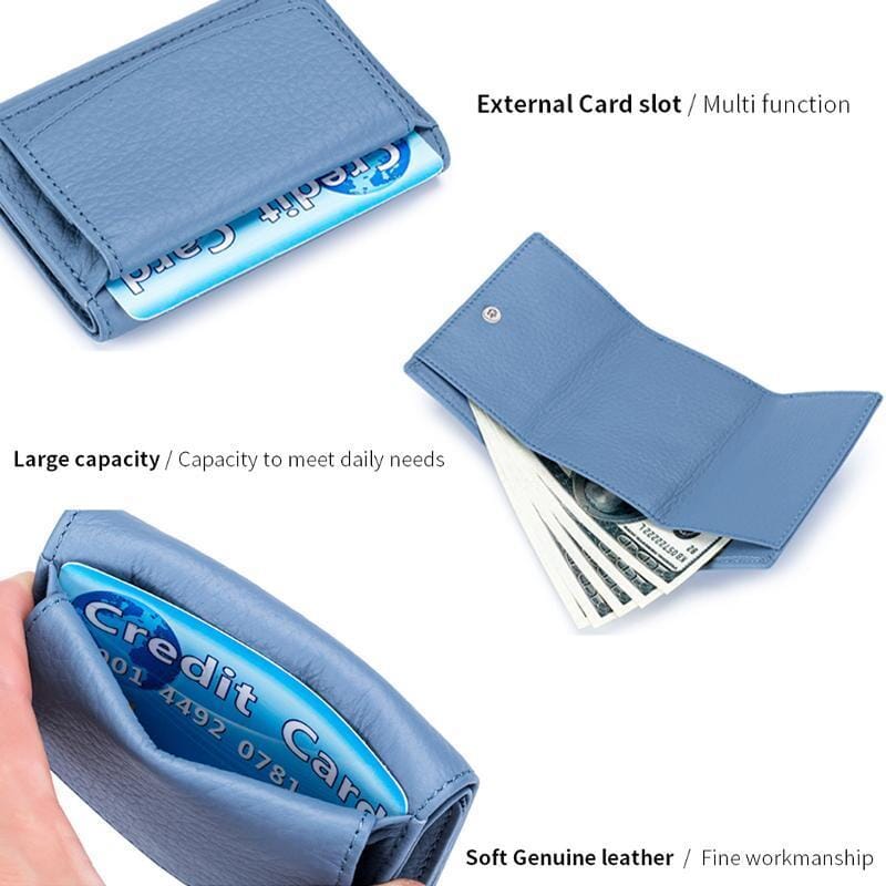 Handgefertigte RFID-Geldbörse aus weichem Leder