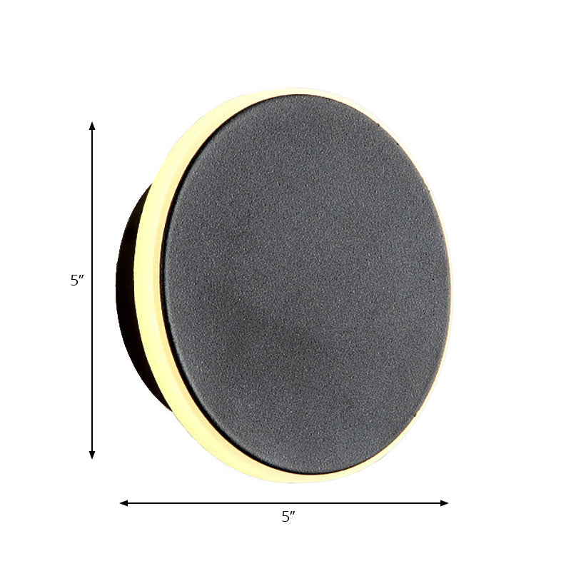 Sandsberg | Schwarz/Weiß Disc LED Wandleuchte Modernismus Einzelne Acryl Wandbeleuchtung Ideen in Warm/Weiß Licht