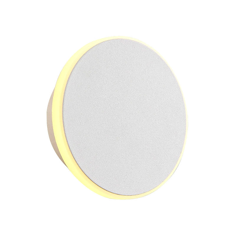 Sandsberg | Schwarz/Weiß Disc LED Wandleuchte Modernismus Einzelne Acryl Wandbeleuchtung Ideen in Warm/Weiß Licht