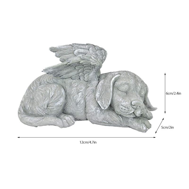 Engel Hund und Katze Statue
