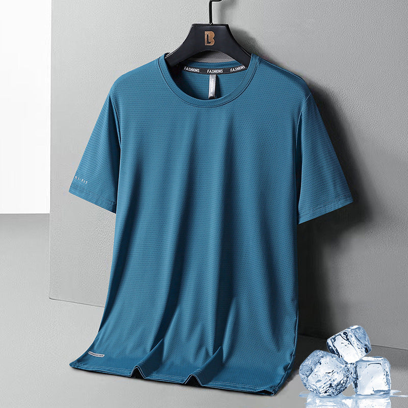 Herren schnelltrocknendes Eis Seiden T-Shirt