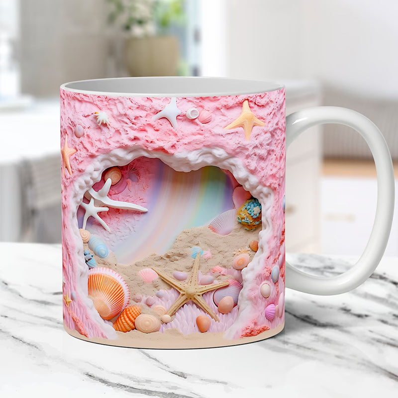 Sandsberg | 3D Ozean Strand Durchbruch Thema Kaffeebecher