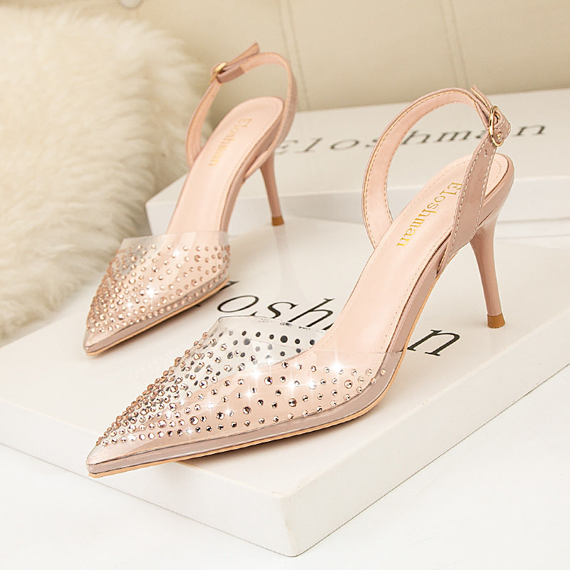 Spitze High Heels mit niedrigem Schnitt