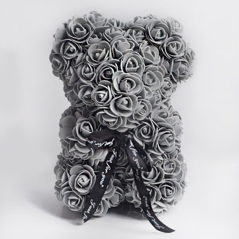 Valentinstag Geschenk Rose Bär Ewige Blume Rose Teddybär PE Schaum Bär 25cm Valentinstag