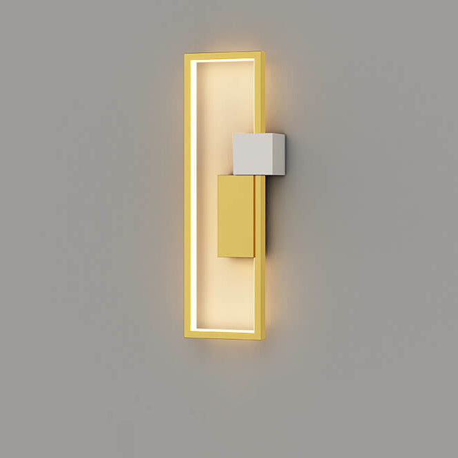 Minimalistische kreative quadratische Rahmen Eisen Silikon LED Wandleuchte