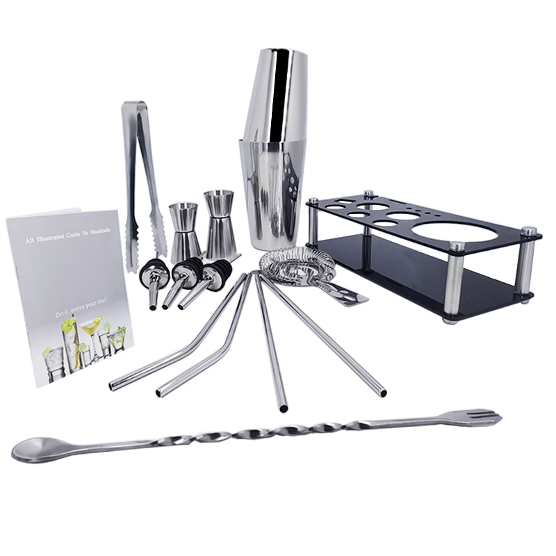 15 Stück Cocktail Shaker Edelstahl Wein Shaker Mixer Bar