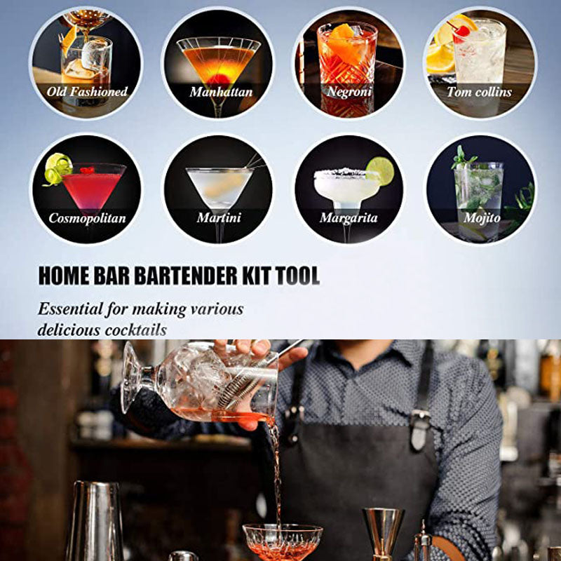 15 Stück Cocktail Shaker Edelstahl Wein Shaker Mixer Bar