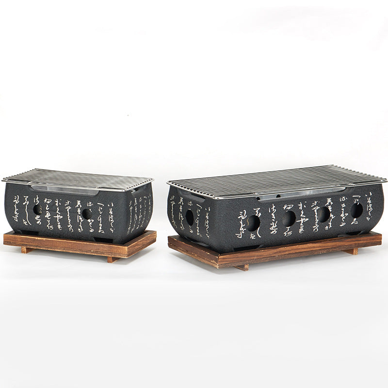 Japanischer Mini-Grill, rauchfreier Haushaltsgrill, Holzkohlegrill für den Innenbereich, Wildgrill-Werkzeug, komplettes Set