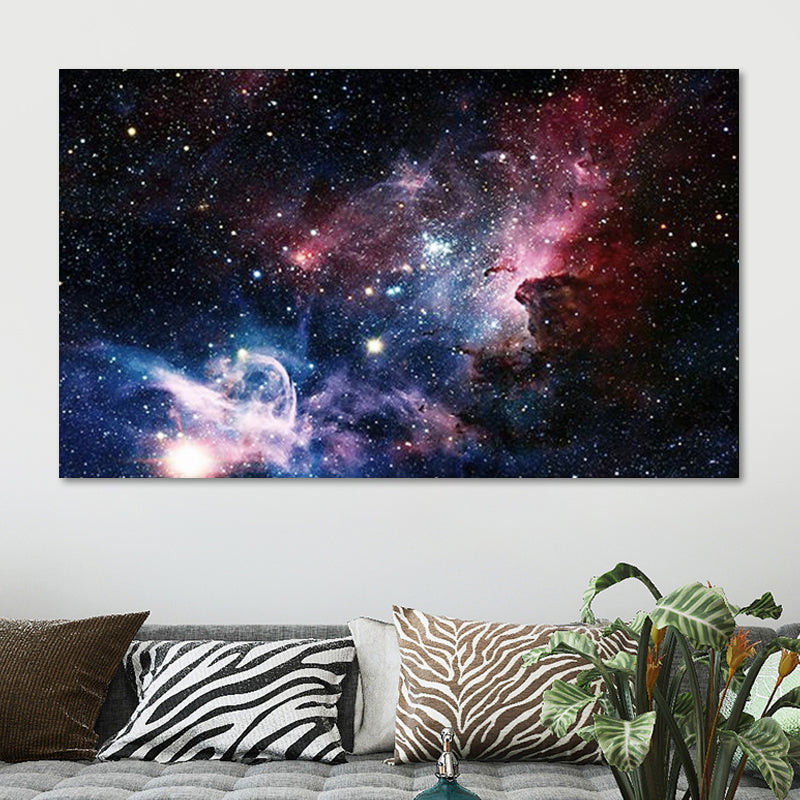 Mysterious Starry Night Asterism Leinwand für Gästezimmer Weltraum Wandkunst Druck