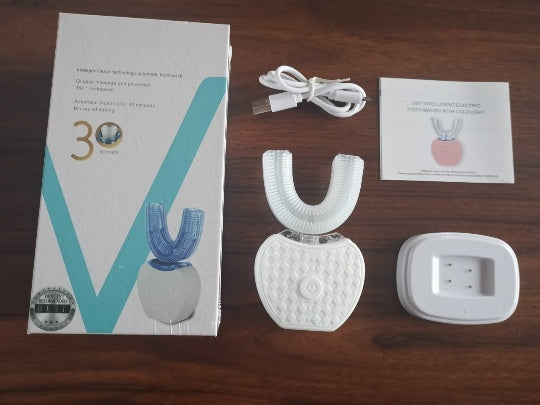 Sandsberg Grad Intelligente Automatische Elektrische Zahnbürste Wasserdicht U Typ Zahnbürste Whitening Blaues Licht USB Aufladen