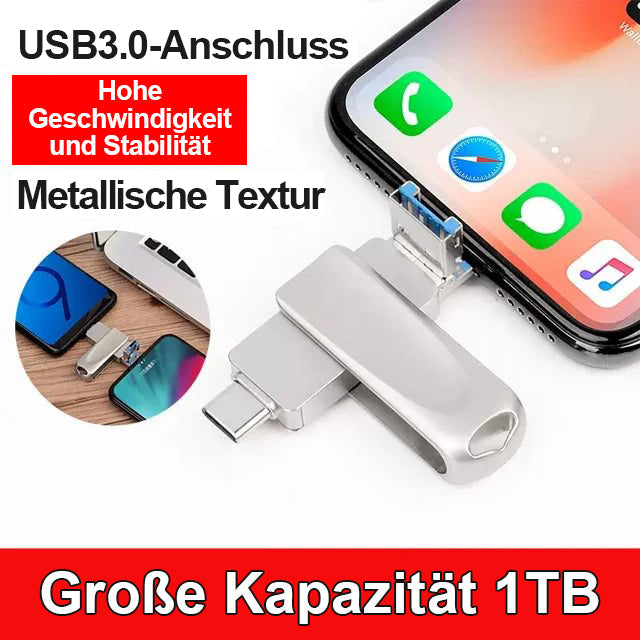 Sandsberg 4-in-1-Mobiltelefon-Erweiterungs-Flash-Laufwerk mit großer Kapazität