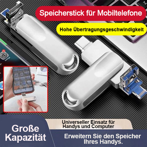 Sandsberg 4-in-1-Mobiltelefon-Erweiterungs-Flash-Laufwerk mit großer Kapazität