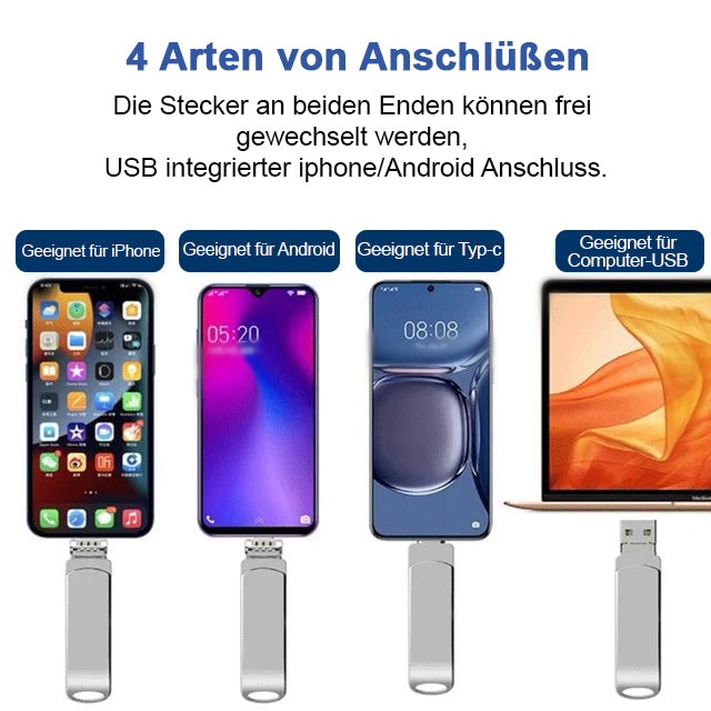 Sandsberg 4-in-1-Mobiltelefon-Erweiterungs-Flash-Laufwerk mit großer Kapazität