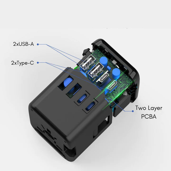 Universeller 100V-220V Smart Reiseadapter Spannungswandler