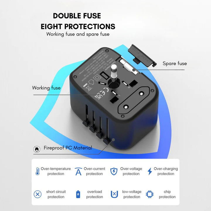 Universeller 100V-220V Smart Reiseadapter Spannungswandler