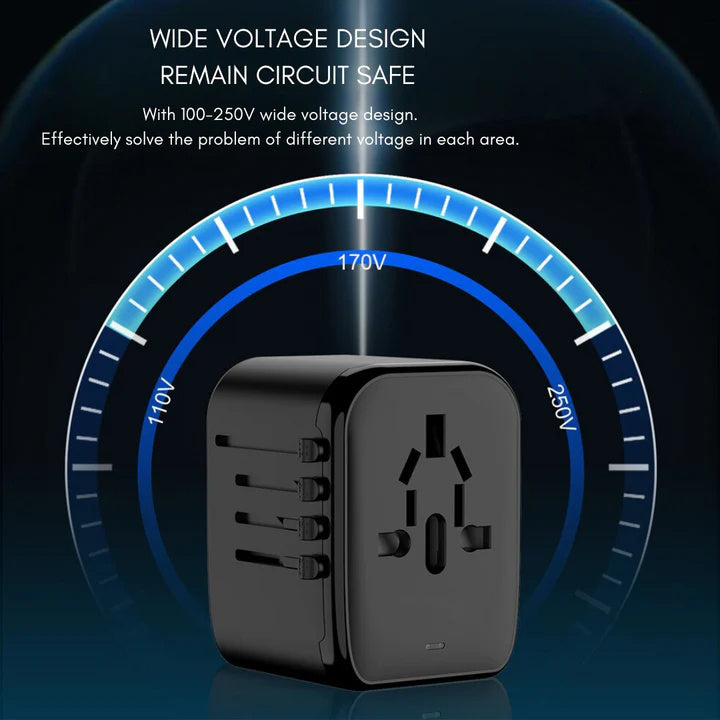 Universeller 100V-220V Smart Reiseadapter Spannungswandler