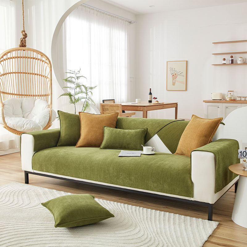 Fischgräten-Chenille Stoff Möbelschutz, Sofa Abdeckung