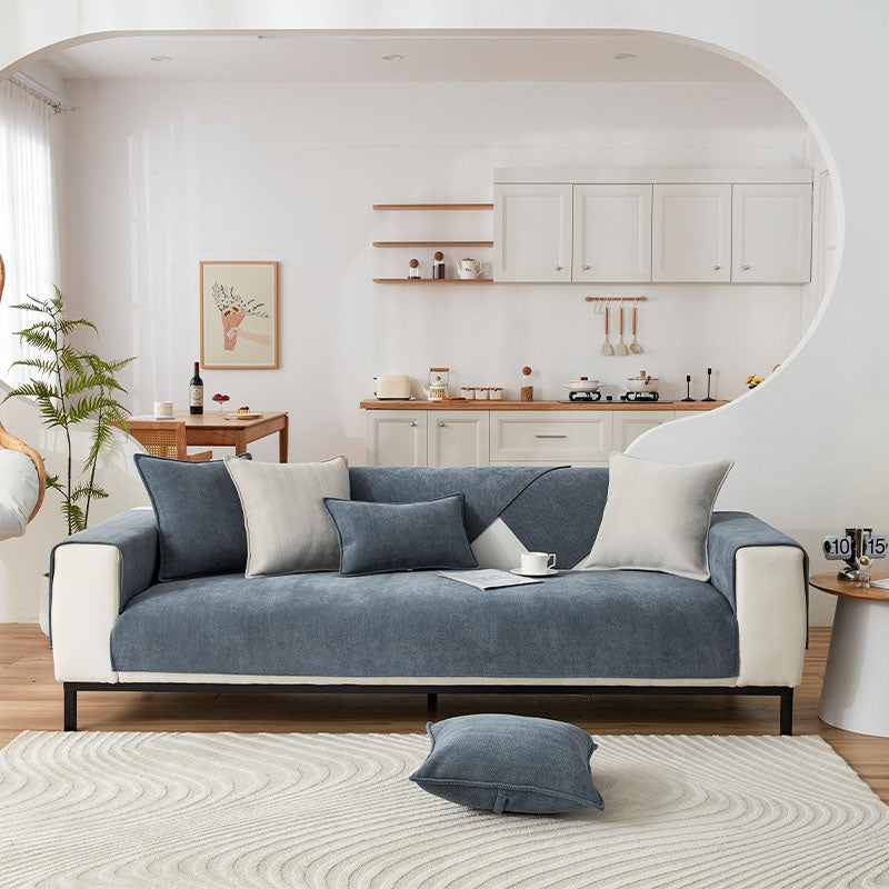 Fischgräten-Chenille Stoff Möbelschutz, Sofa Abdeckung
