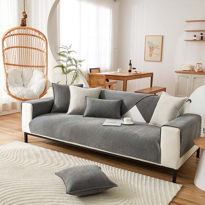 Fischgräten-Chenille Stoff Möbelschutz, Sofa Abdeckung