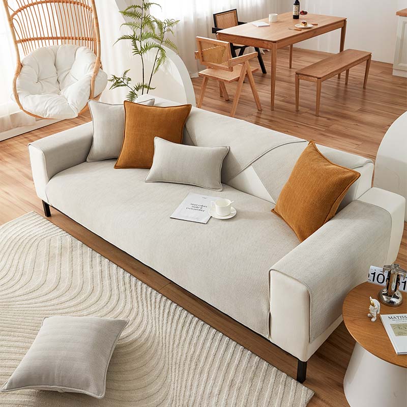 Fischgräten-Chenille Stoff Möbelschutz, Sofa Abdeckung