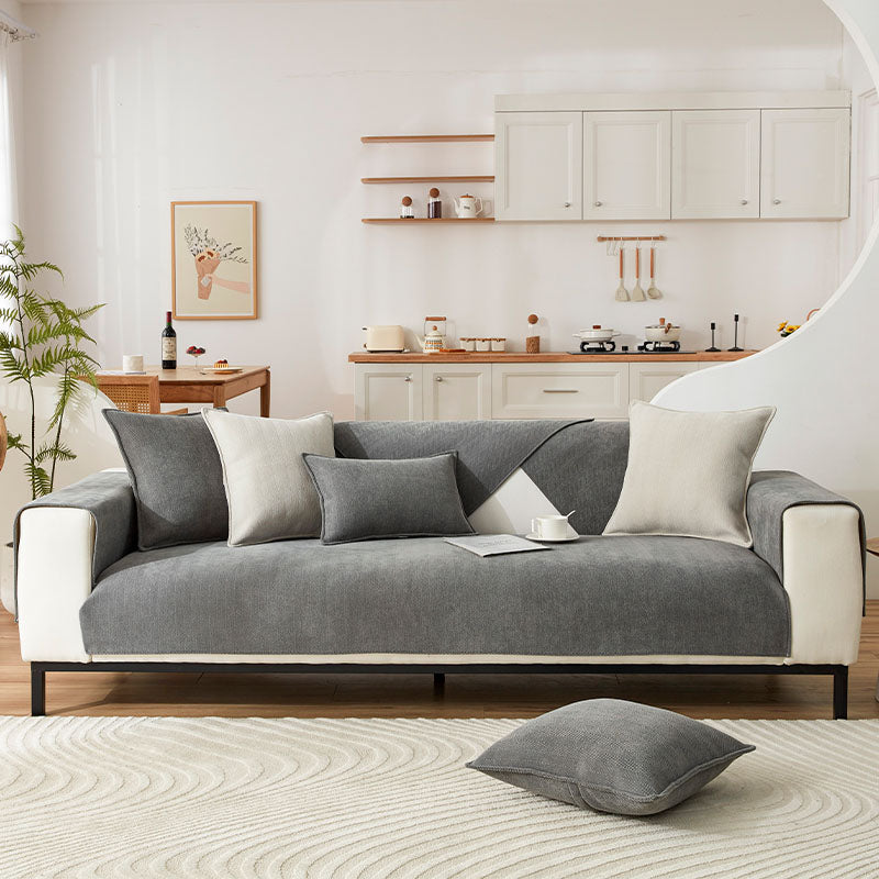 Fischgräten-Chenille Stoff Möbelschutz, Sofa Abdeckung