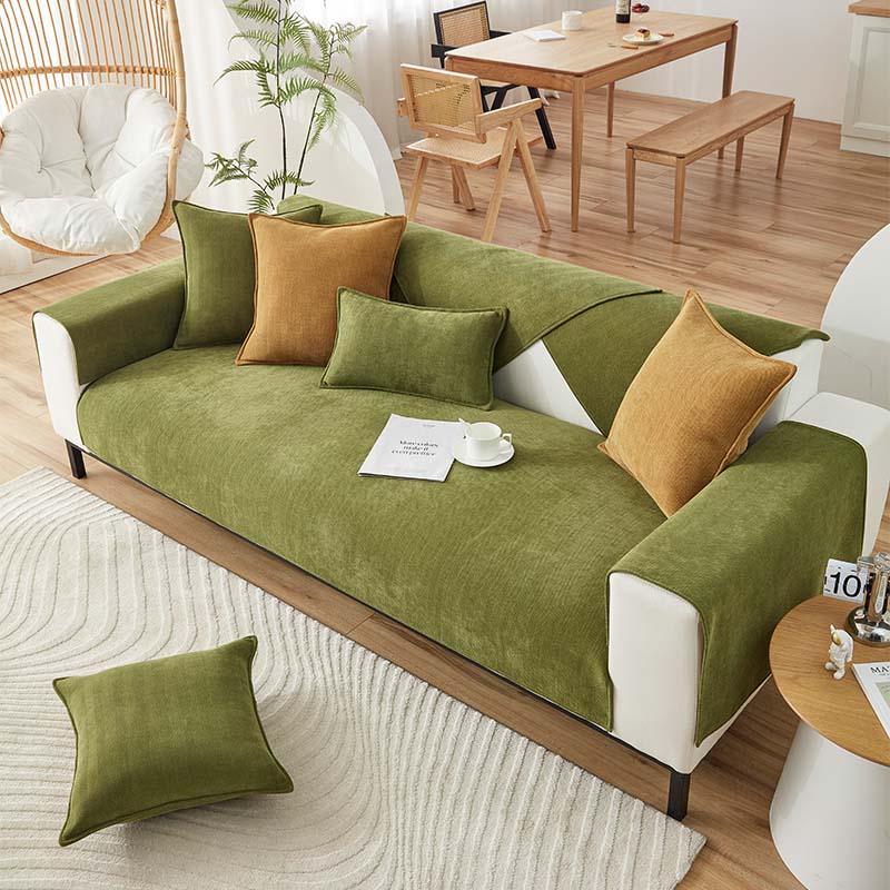 Fischgräten-Chenille Stoff Möbelschutz, Sofa Abdeckung