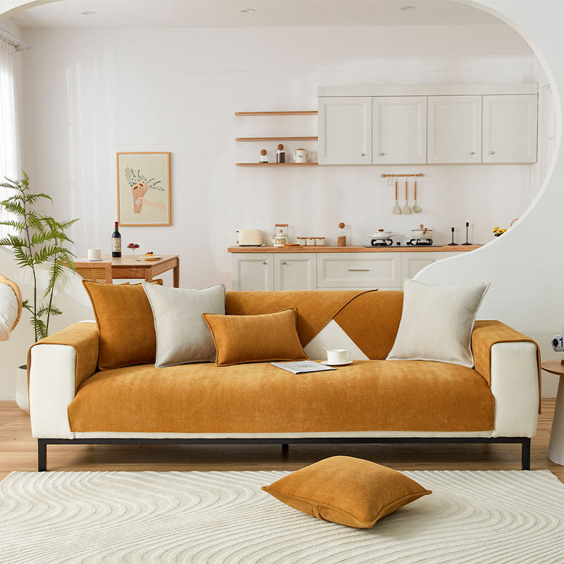 Fischgräten-Chenille Stoff Möbelschutz, Sofa Abdeckung