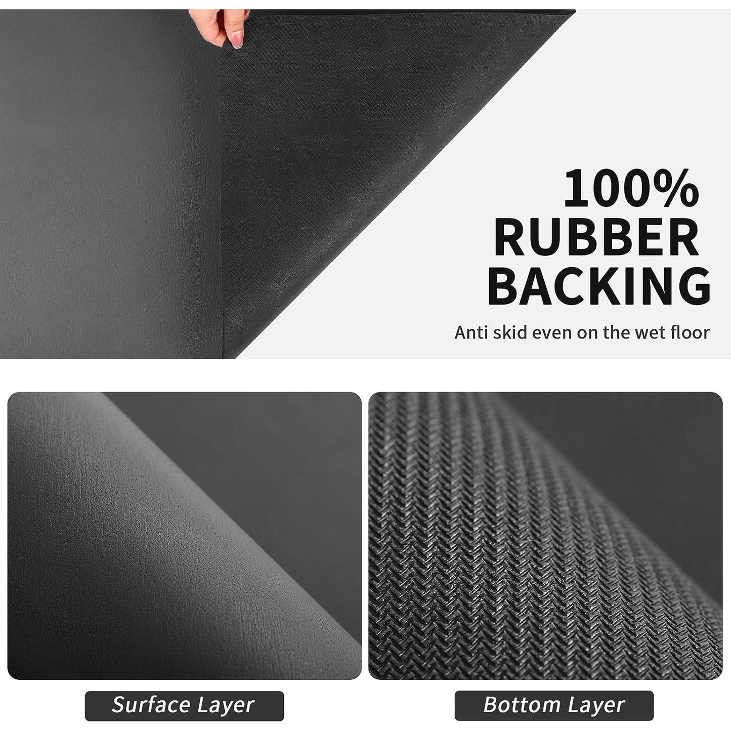 Geschirrabtropfmatte für die Küchenarbeitsplatte – Hitzebeständig, Rutschfester Gummirücken, Super Absorbierende Abtropfmatte, 16"x18" – Ideal für Restaurants und Cafés