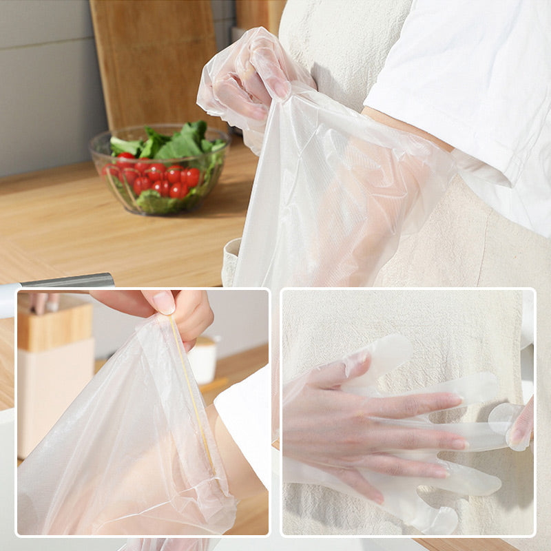 Langärmelige Handschuhe