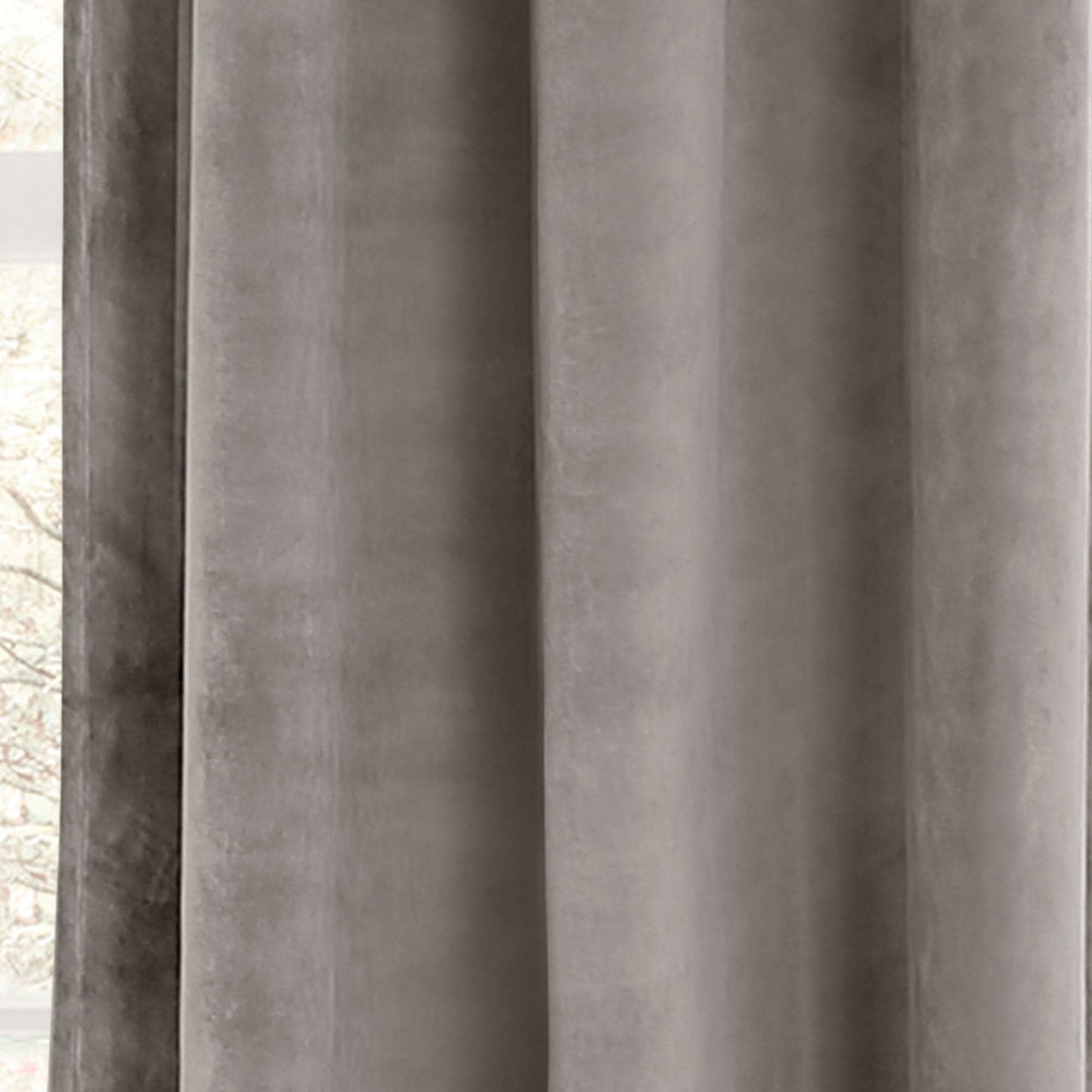 Prima Velvet Solid Back Tab Rod Pocket Lichtfilterndes Fenster Vorhangpaneel Set