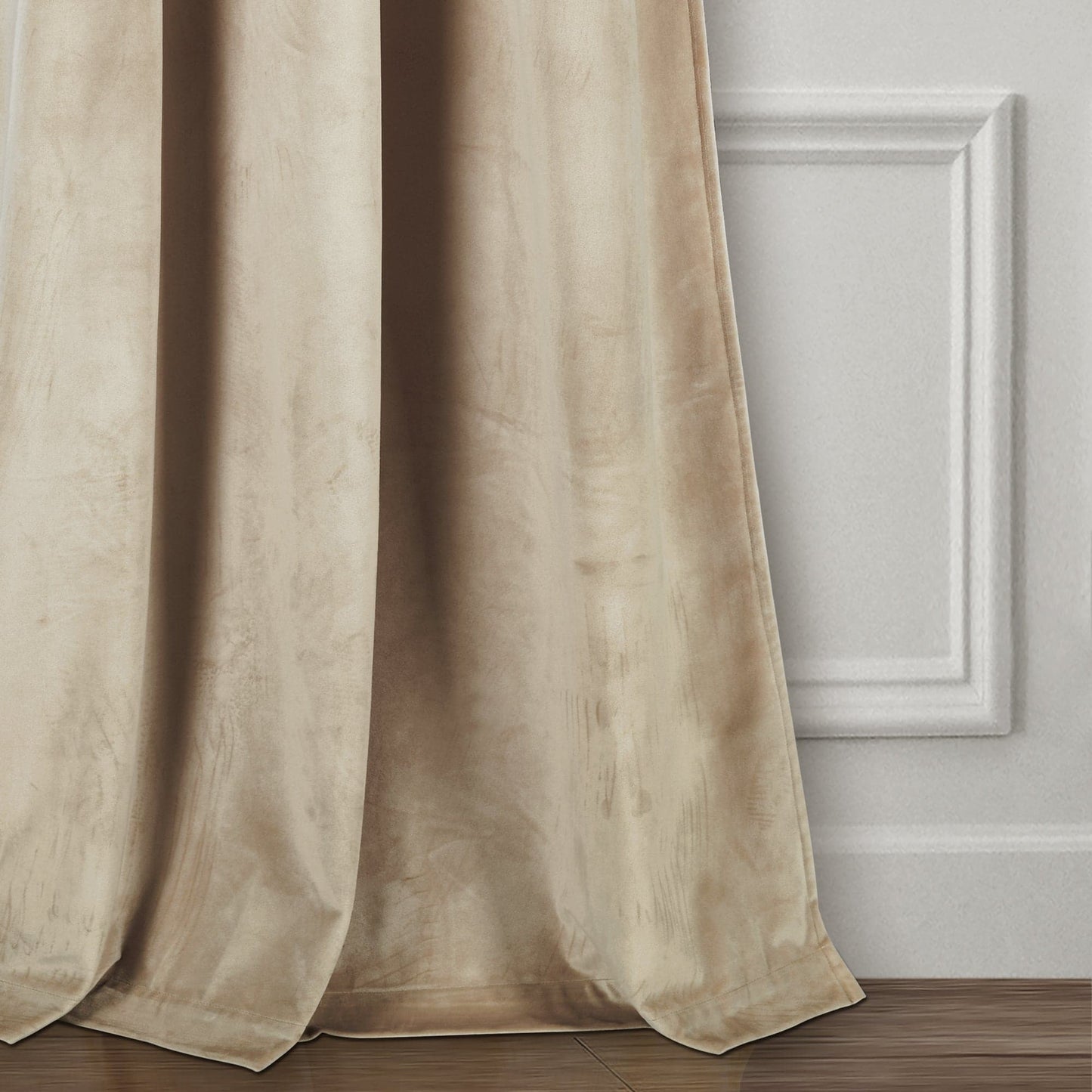 Prima Velvet Solid Back Tab Rod Pocket Lichtfilterndes Fenster Vorhangpaneel Set