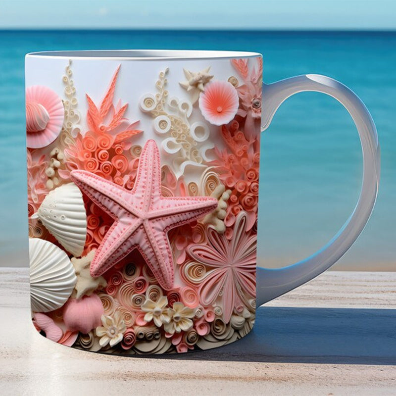 Sandsberg | 3D Ozean Strand Durchbruch Thema Kaffeebecher