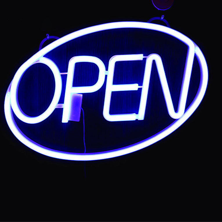 Moderne Art Deco wasserdichte PS OPEN LED Außen hängende Neon Wand sconce Lampe für Esszimmer