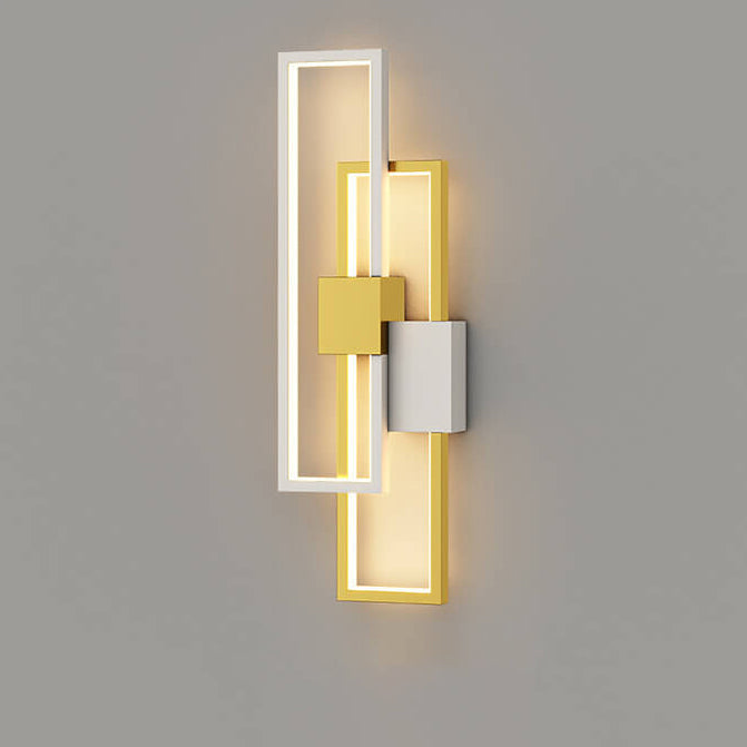Minimalistische kreative quadratische Rahmen Eisen Silikon LED Wandleuchte